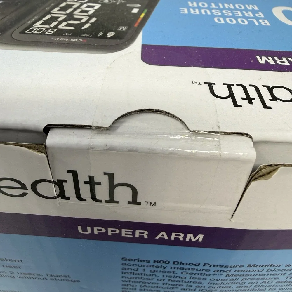 CVS HEALTH UPPER ARM SERIES 800 BLOOD PRESSURE MONITOR. Bluetooth compatible